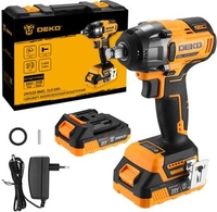 Гайковерт Deko ZKIS20 081-1013 (с 2-мя АКБ, кейс) - фото