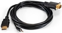 Кабель ExeGate EX-HDMIM-VGAM-3.5JackS-1.8 - фото