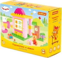 Конструктор Полесье Макси Три кота. Карамелька и домик 58991 - фото