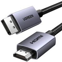 Кабель Ugreen DP125 35842 DisplayPort - HDMI (2 м, черный) - фото