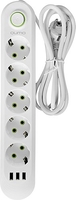 Сетевой фильтр QUMO Power Bar Light SPFS P-0009 51554 (3 м, белый) - фото