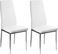 Стул Mio Tesoro Джия DC-060KDC (2 шт, белый/хром) - фото