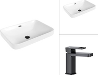 Умывальник Lauter 21441B + Cascade 21СК655BS - фото