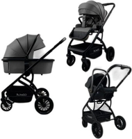 Универсальная коляска Bubago Lotta BG 150-3 (3 в 1, темно-серый) - фото