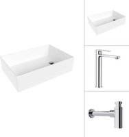 Умывальник Lauter 21518-1 + Moon 21СK81691C с сифоном 21635CH (хром) - фото