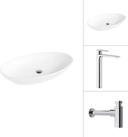 Умывальник Lauter 21571 + Reef 21CK8678C с сифоном 21635CH (хром) - фото