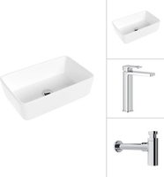 Умывальник Lauter 21674A + Cascade 21СК0655C с сифоном 21635CH (хром) - фото