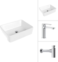 Умывальник Lauter 21675 + Moon 21СK691C с сифоном 21635CH (хром) - фото