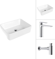 Умывальник Lauter 21675 + Reef 21CK678C с сифоном 21635CH (хром) - фото