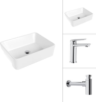 Умывальник Lauter 21675 + Sky 21CK533C с сифоном 21635CH (хром) - фото