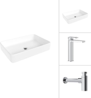 Умывальник Lauter 21842 + Cascade 21СК0655C с сифоном 21635CH (хром) - фото