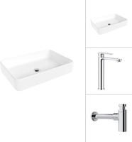 Умывальник Lauter 21842 + Moon 21СK81691C с сифоном 21635CH (хром) - фото