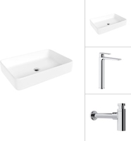 Умывальник Lauter 21842 + Reef 21CK8678C с сифоном 21635CH (хром) - фото