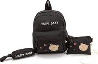 Детский рюкзак Ecotope С пеналом и сумочкой 287-2005-BLK (черный) - фото