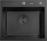 Кухонная мойка Astir PVD Black 50x44B (с сифоном, дозатором и коландером) - фото
