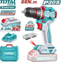Дрель-шуруповерт Total TDLI20668 (с 2-мя АКБ, кейс) - фото
