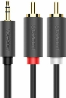 Кабель Ugreen AV102 3.5 мм - 2 RCA 10510 (2 м, серый) - фото