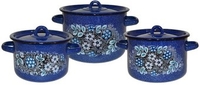 Набор кастрюль СтальЭмаль Голубика 1с33 - фото