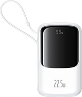 Внешний аккумулятор Baseus Qpow Pro+ Digital Display Fast Charge 22.5W 10000mAh (белый) - фото