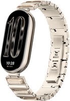 Фитнес-браслет Xiaomi Smart Band 10 M2459B1 (искрящееся золото, с золотистым металлическим браслетом, международная версия) - фото