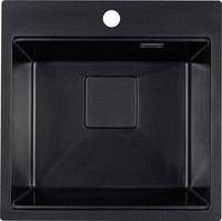 Кухонная мойка Marblan Comfort 50 (оникс, с сифоном) - фото