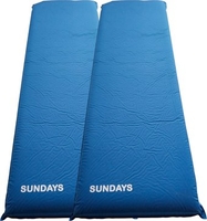 Самонадувающийся коврик Sundays ZC-SIM001-2 (10см, 2шт, синий) - фото