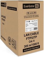 Кабель ExeGate FUTP4-C6-CU-S23-IN-LSZH-OR-305-FLUKE FTP - фото