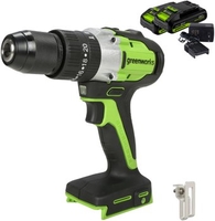 Ударная дрель-шуруповерт Greenworks GD24DD60 3704107CUC (с 2-мя АКБ) - фото