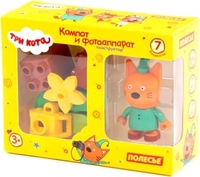 Конструктор Полесье Макси. Три кота. Компот и фотоаппарат 63738 (7эл) - фото