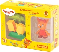Конструктор Полесье Макси. Три кота. Карамелька и клумба 63752 (8эл) - фото