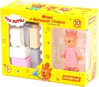 Конструктор Полесье Макси. Три кота. Мама и большая стирка 63769 (10эл) - фото