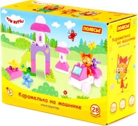 Конструктор Полесье Макси. Три кота. Карамелька на машинке 31277 (28эл) - фото