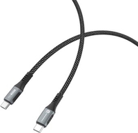 Кабель Atomic 30.396 USB Type-C - USB Type-C (1.2 м, черный) - фото