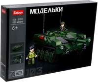 Конструктор Sluban Модельки. Боевой танк M38-B1010 (692эл) - фото