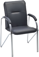 Офисный стул Helmi Самба М HL-F04 344607 (металл хром/экокожа/черный BOX2) - фото