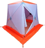 Палатка для зимней рыбалки Пингвин Shelters MrFisher 2.0x2.0 в чехле (белый/оранжевый) - фото