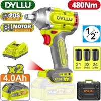 Гайковерт Dyllu DTCD1B483 (с 2-мя АКБ, кейс) - фото