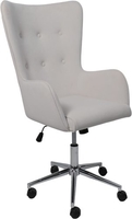 Офисное кресло AksHome Bella XL Chrome (Kiton 701 Antarctica/велюр/белый антарктида) - фото