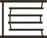 Полотенцесушитель Двин D Pobeda 50/60 (черный матовый) - фото