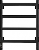 Полотенцесушитель Granula Квадро 40x60 (терморегулятор с таймером слева, черный матовый) - фото