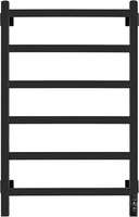 Полотенцесушитель Granula Квадро 50x80 (терморегулятор, черный матовый) - фото