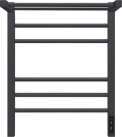 Полотенцесушитель Granula Квадро Сплит 50х60 (с полкой, терморегулятор, черный) - фото