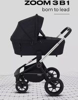 Универсальная коляска MOWbaby Zoom PU RA087 (3 в 1, silver black) - фото