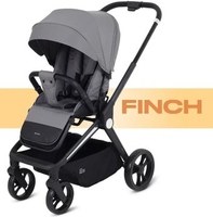 Коляска прогулочная «книга» MOWbaby Finch MB105 (серый) - фото