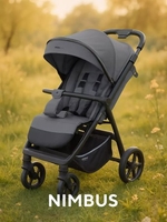 Коляска прогулочная «книга» MOWbaby Nimbus MB103 (серый) - фото