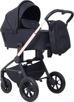 Универсальная коляска MOWbaby Zoom air MB086 (2 в 1, Gold Black) - фото