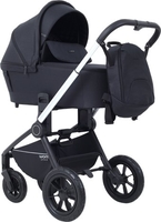 Универсальная коляска MOWbaby Zoom air MB087 (3 в 1, Silver Black) - фото