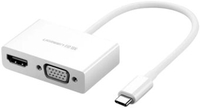 Конвертер Ugreen MM123 30843 USB Type-C - HDMI/VGA - фото