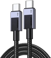 Кабель Ugreen L524 55765 USB Type-C - USB Type-C 60W (1 м, черный) - фото
