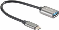 Адаптер Telecom TC409M USB Type-A - USB Type-С (0.2 м, серый) - фото